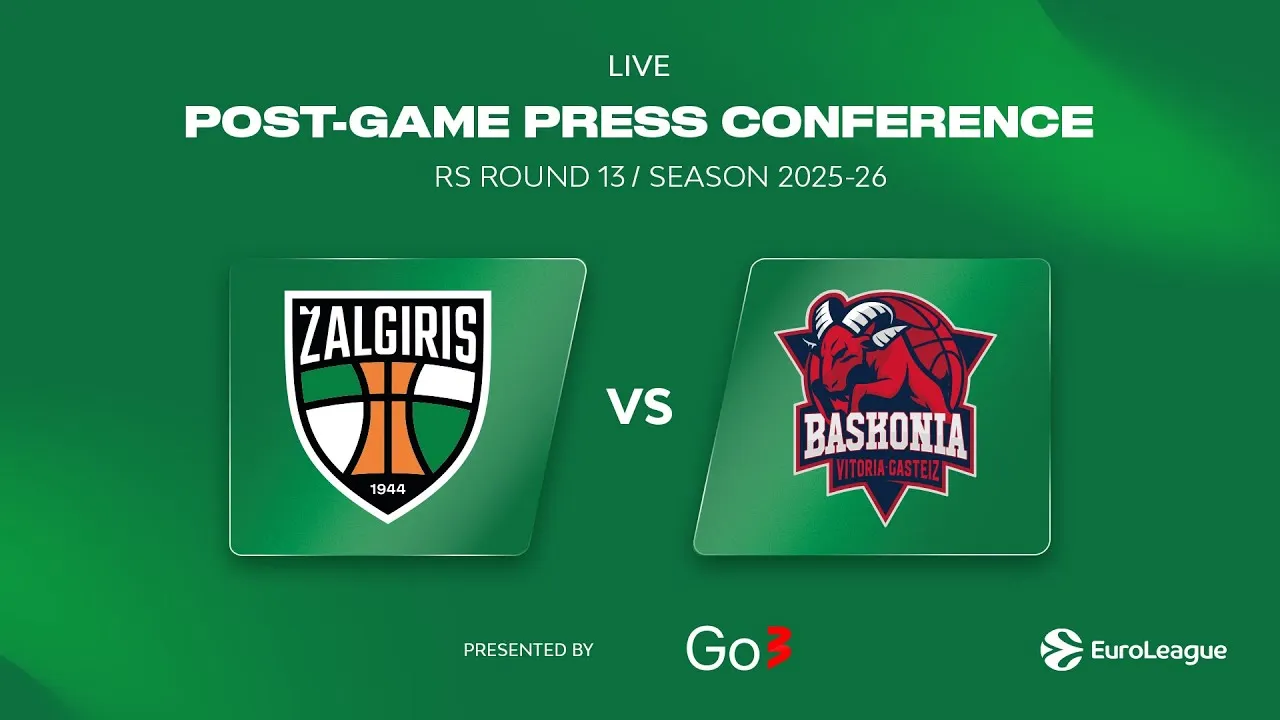 Stebėkite tiesiogiai: trenerių komentarai po Eurolygos rungtynių „Žalgiris“ – „Baskonia“