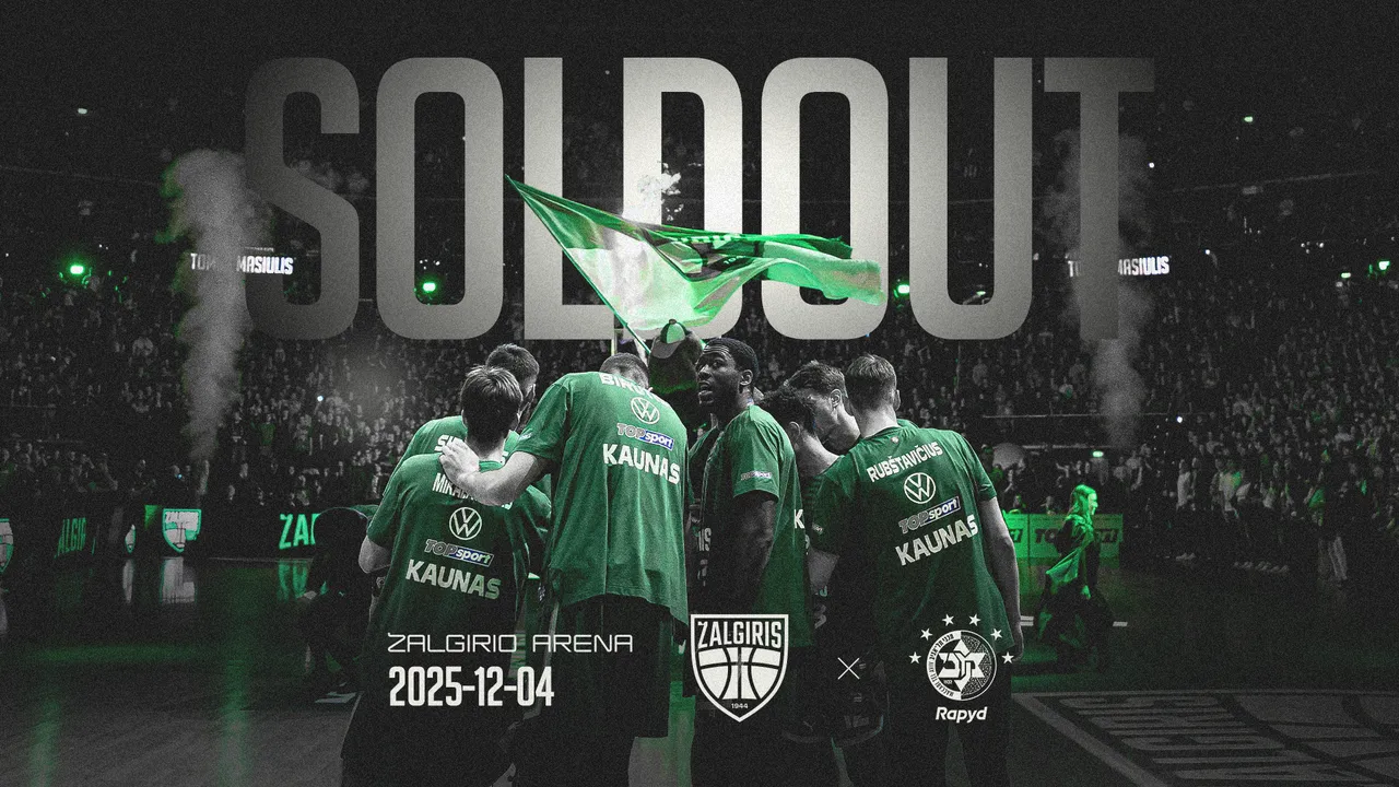 Gruodžio rungtynių maratoną „Žalgiris“ pradeda dar vienu „soldout‘u“