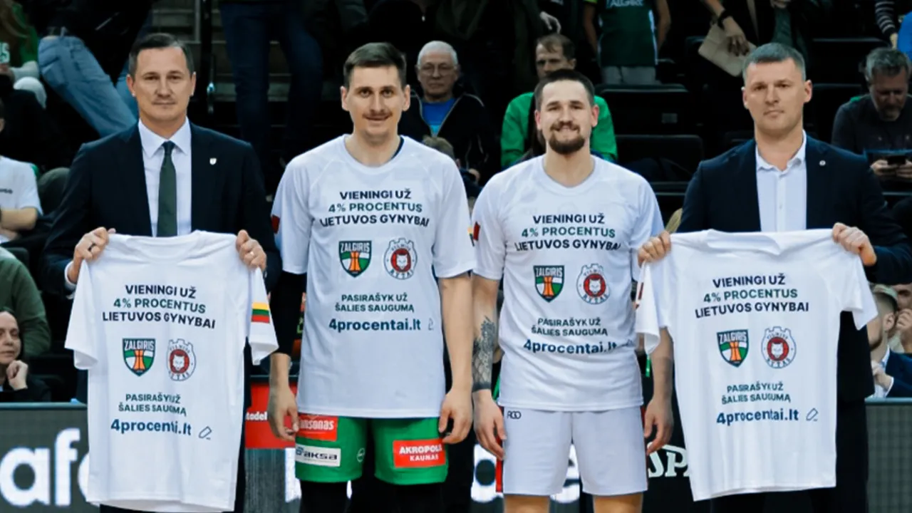 Amžini varžovai krepšinio aikštelėje susivienijo dėl bendro tikslo: kviečia pasirūpinti valstybės saugumu