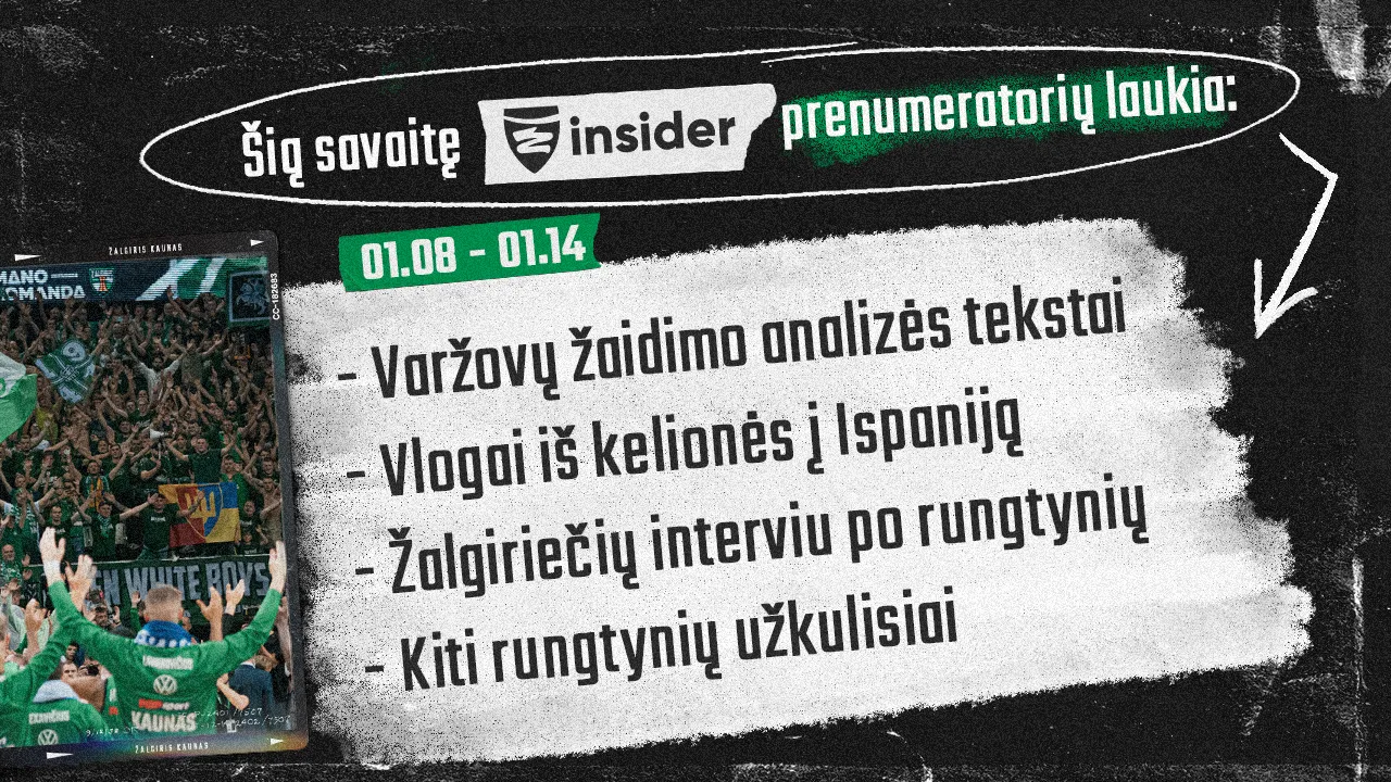 Turinio anonsas: ką šią savaitę galės pamatyti „Žalgiris Insider“ prenumeratoriai?