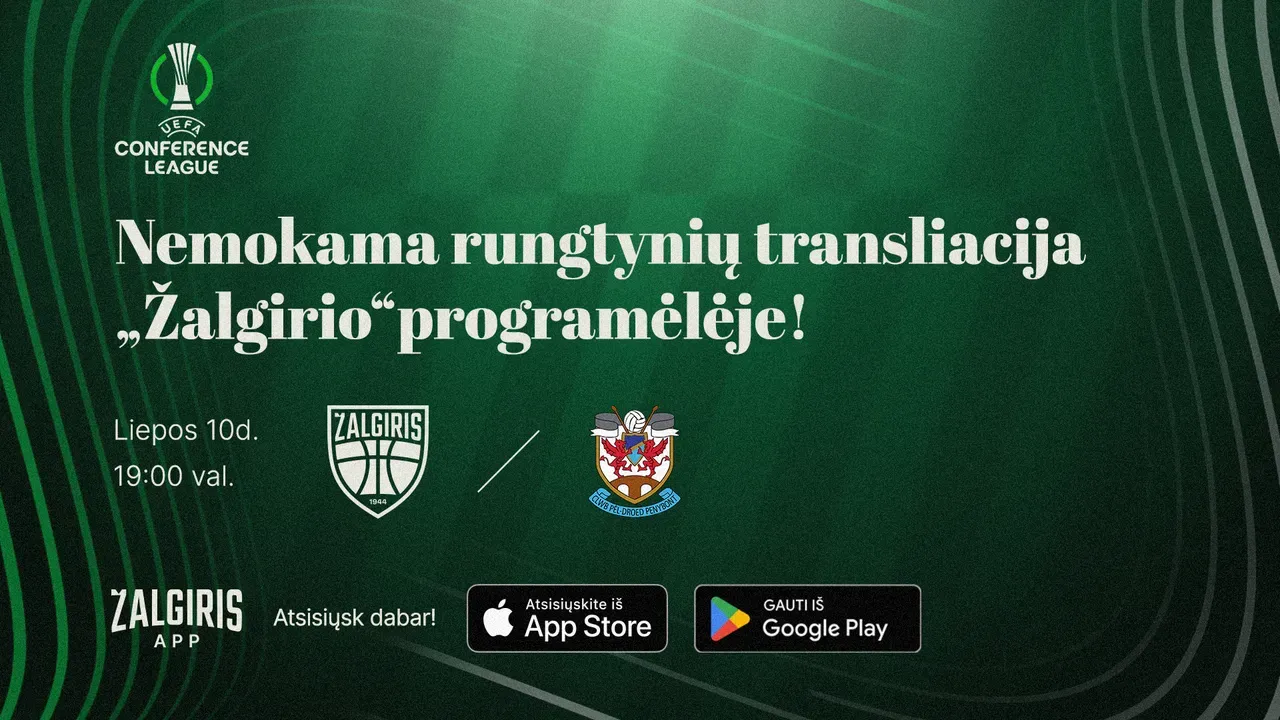 Stebėkite tiesiogiai: UEFA Konferencijų lygos atrankos rungtynės „Kauno Žalgiris“ – „FC Pennybot“