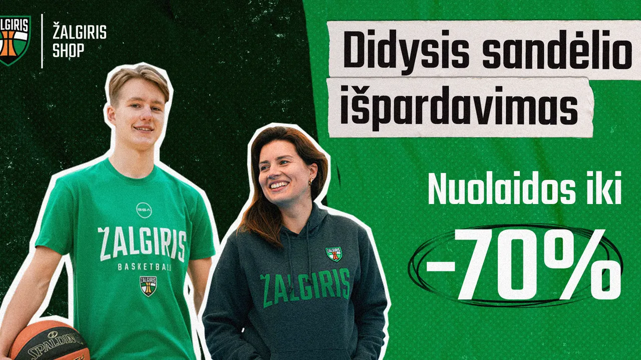 „Žalgiris Shop“ parduotuvėse – didysis išpardavimas