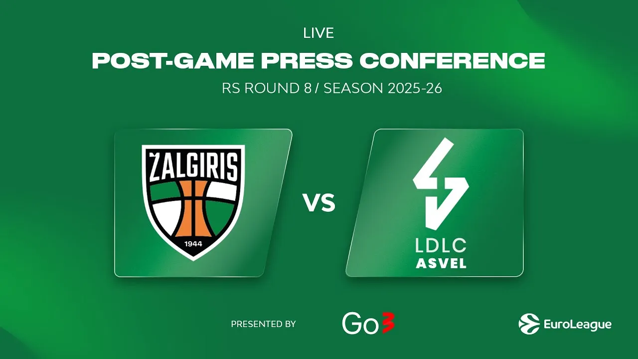 Stebėkite tiesiogiai: trenerių komentarai po Eurolygos rungtynių „Žalgiris“ – ASVEL