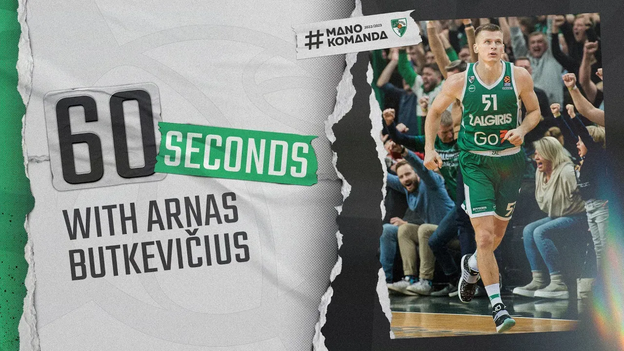 #60SecondsWithZalgiris. Žaibiški A.Butkevičiaus atsakymai – nuo nemėgstamo grindų plovimo iki pietų su V.Carteriu