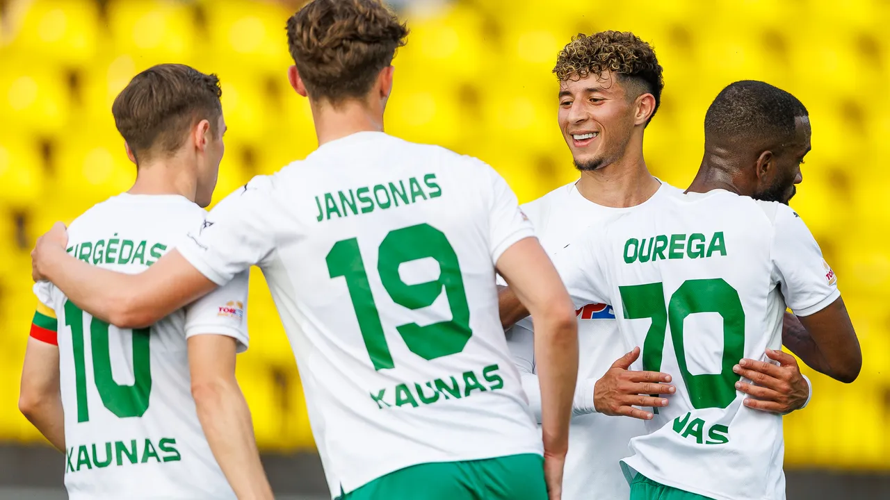 „Kauno Žalgiris“ išvykoje „Riteriams“ įmušė penkis įvarčius ir šventė pergalę