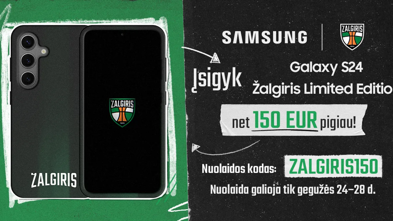 „Žalgirio“ sirgaliams – ypatinga nuolaida „Galaxy S24 Žalgiris Limited Edition“!