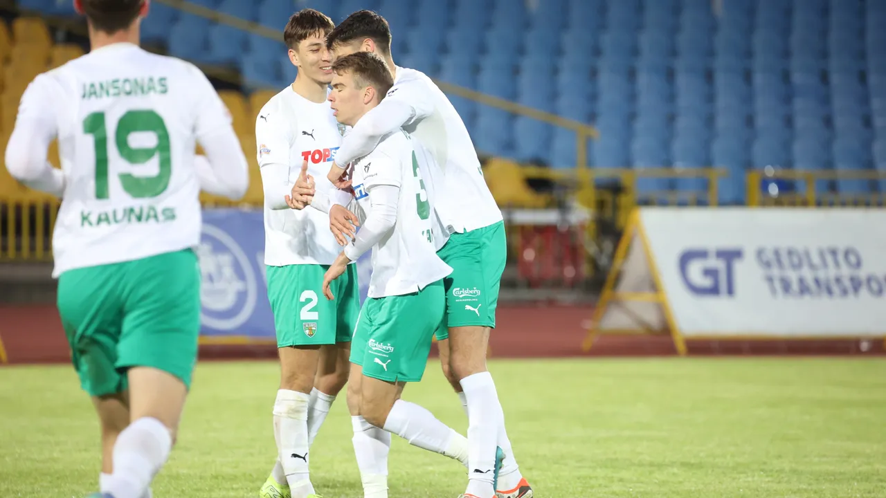 FK „Kauno Žalgiris“ po pratęsimo įveikė „Neptūną“ ir žengė į taurės aštuntfinalį