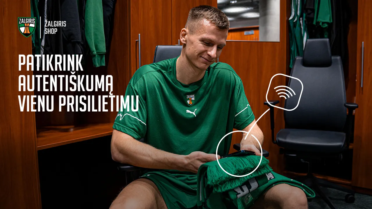 „Žalgiris“ rado inovatyvų būda kovoti su padirbiniais: pristato šalikus su NFC žymėmis