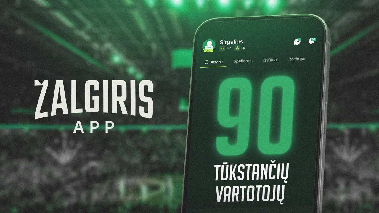 „Žalgirio“ programėlėje – 90 tūkstančių vartotojų!
