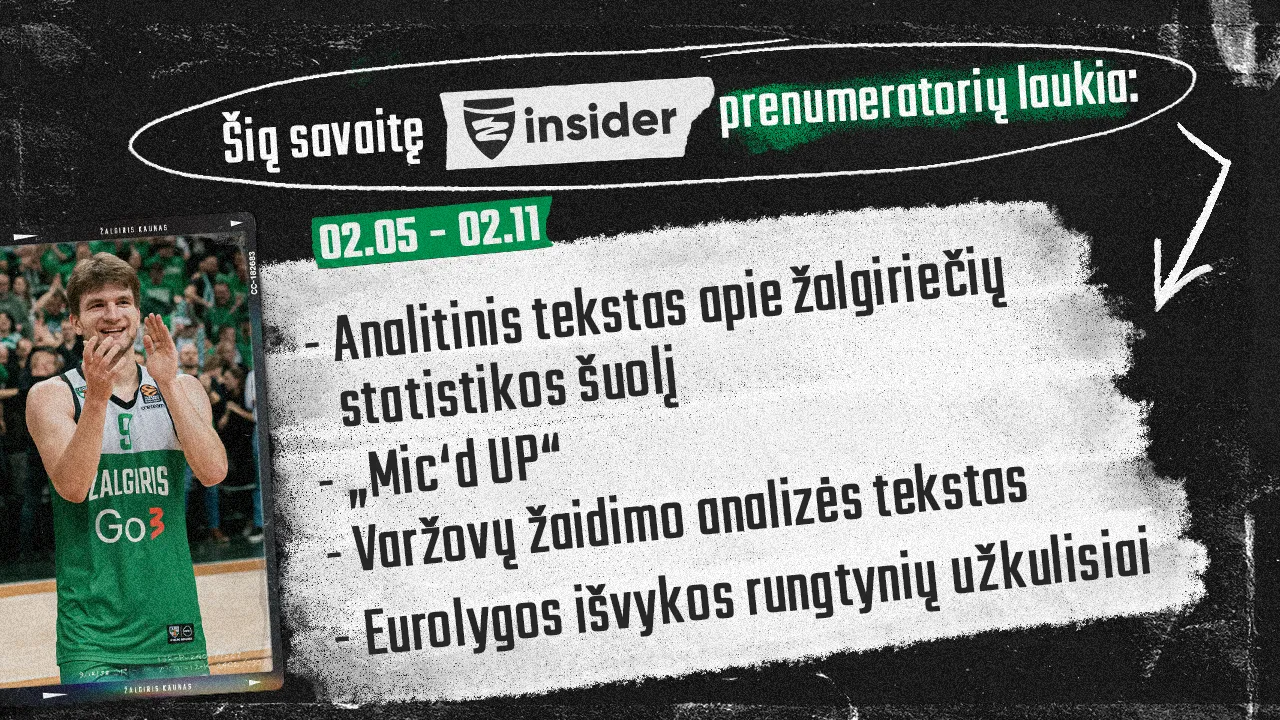 Kas šią savaitę laukia „Žalgiris Insider“  prenumeratorių?
