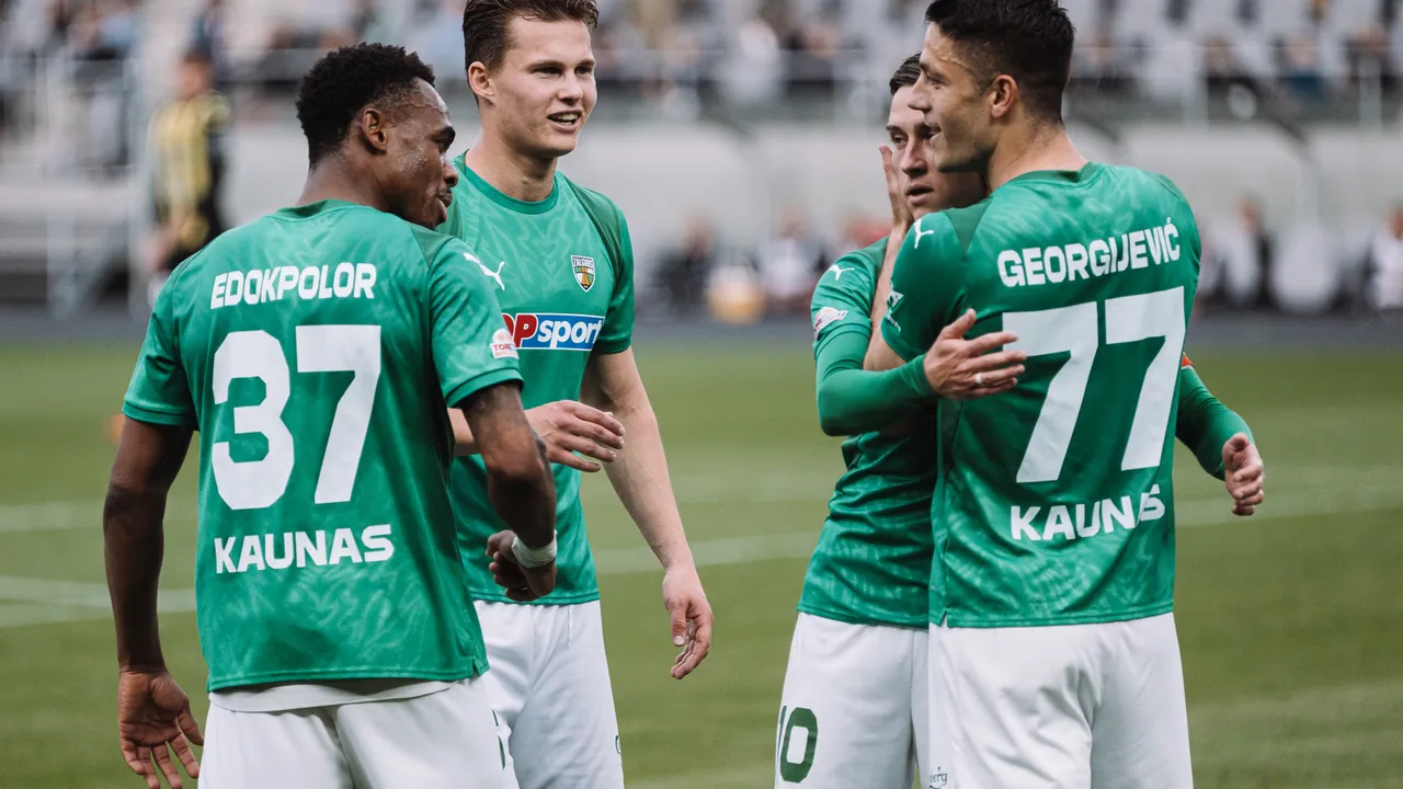 „Kauno Žalgiris“ Dariaus ir Girėno stadione užtikrintai įveikė „Šiaulių“ futbolininkus