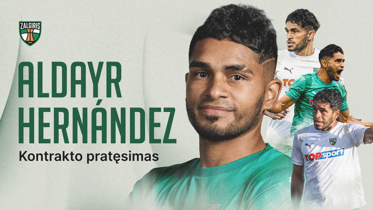Aldayras Hernandezas toliau vilkės FK „Kauno Žalgirio“ marškinėlius