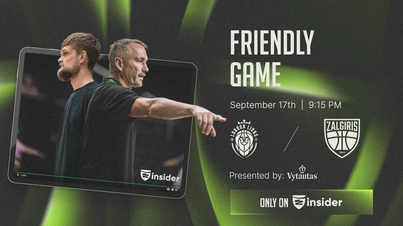 Zalgiris’ game on Wednesday - live on Zalgiris Insiderplatform