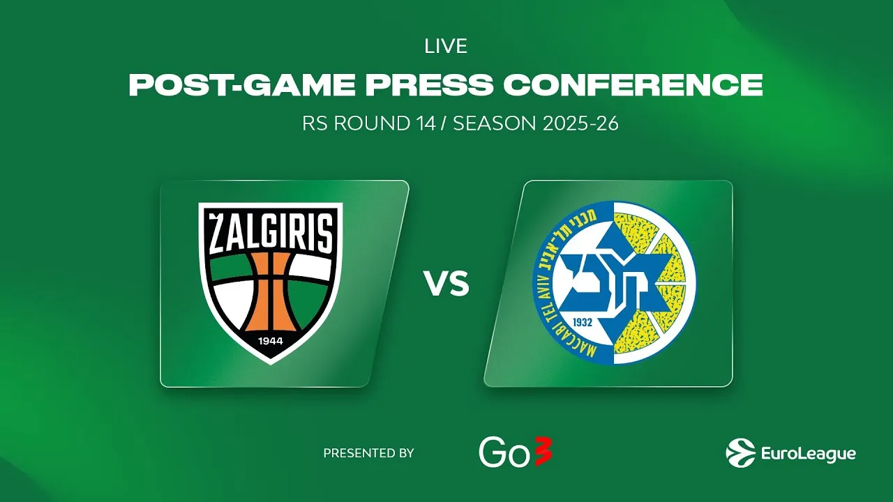 Stebėkite tiesiogiai: trenerių komentarai po Eurolygos rungtynių „Žalgiris“ – „Maccabi“
