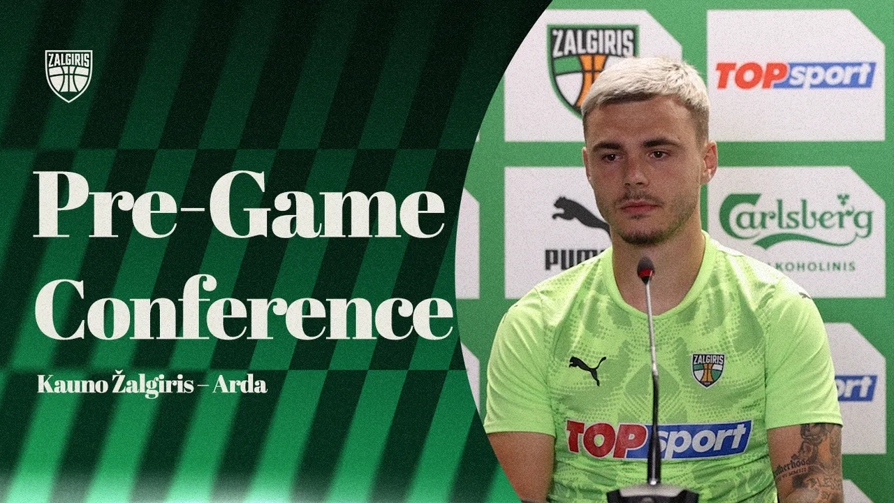 E.Černiausko ir D.Pavlovičiaus konferencija prieš UEFA Konferencijų lygos dvikovą su „Arda“