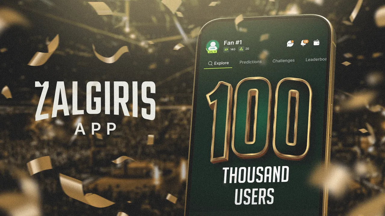 The Žalgiris app has surpassed the 100,000-user mark!