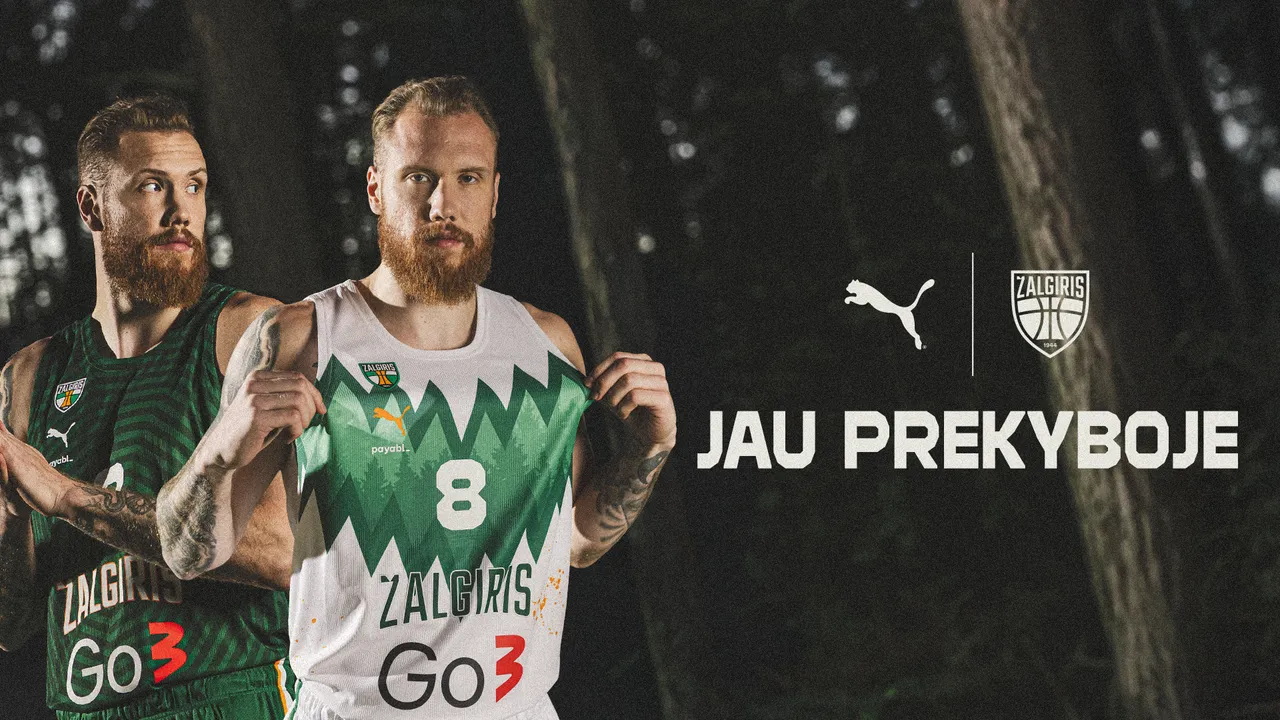 „Žalgiris“ ir PUMA pristato 2025–2026 m. sezono žaidybinius marškinėlius