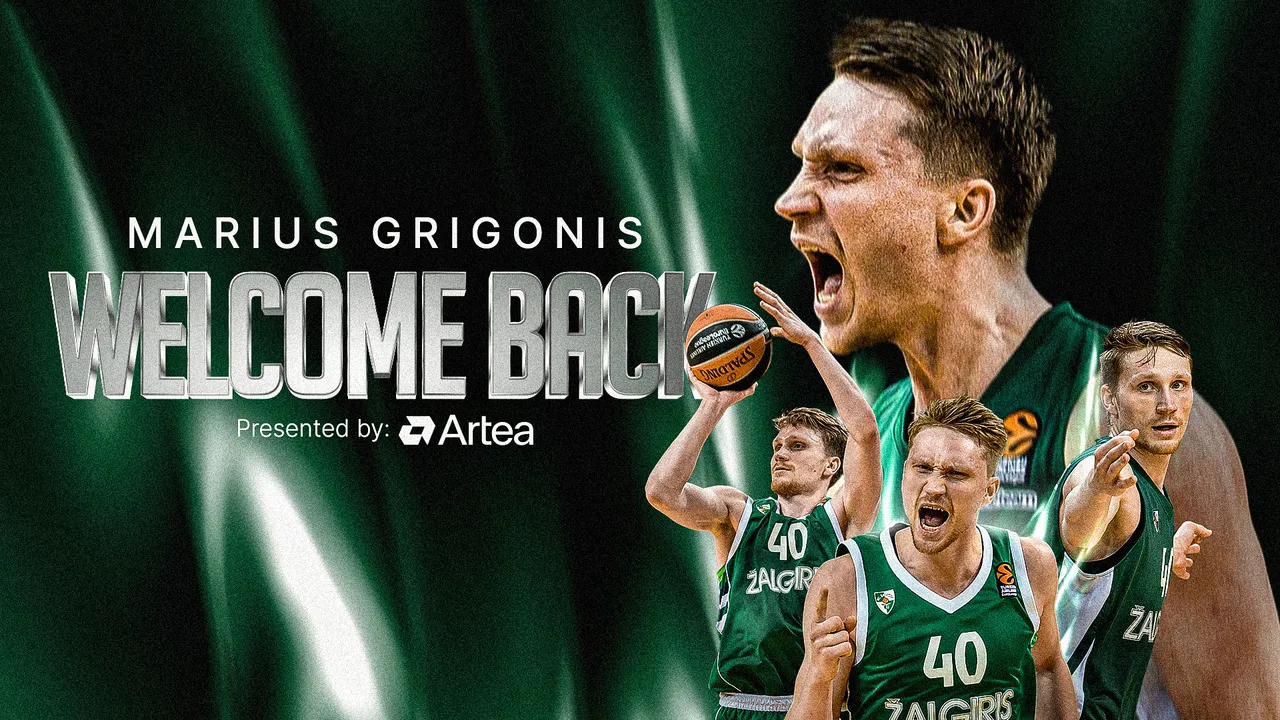 Kauno „Žalgirio“ gretas papildė sugrįžtantis Marius Grigonis