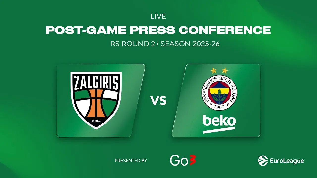 Stebėkite tiesiogiai: trenerių komentarai po Eurolygos rungtynių „Žalgiris“ – „Fenerbahče“